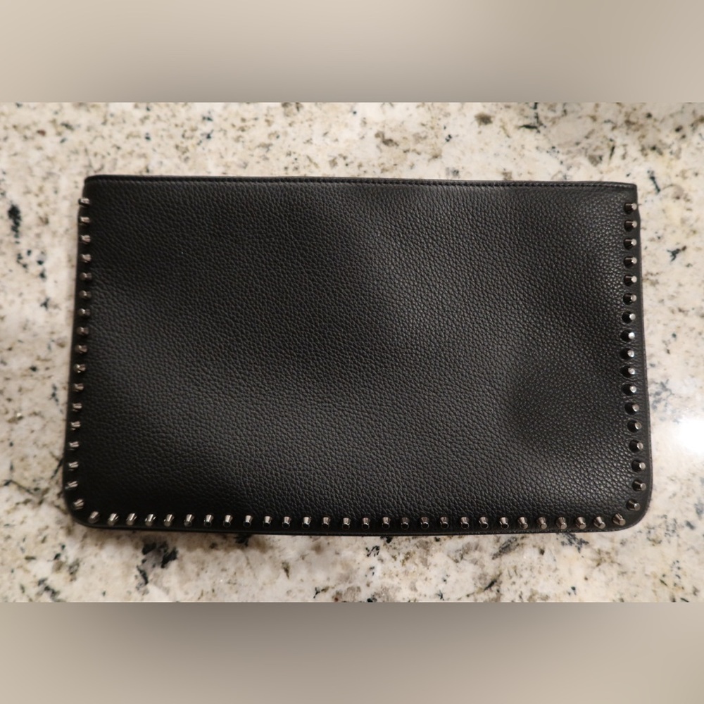 CHRISTIAN LOUBOUTIN studded leather wristlet clutch